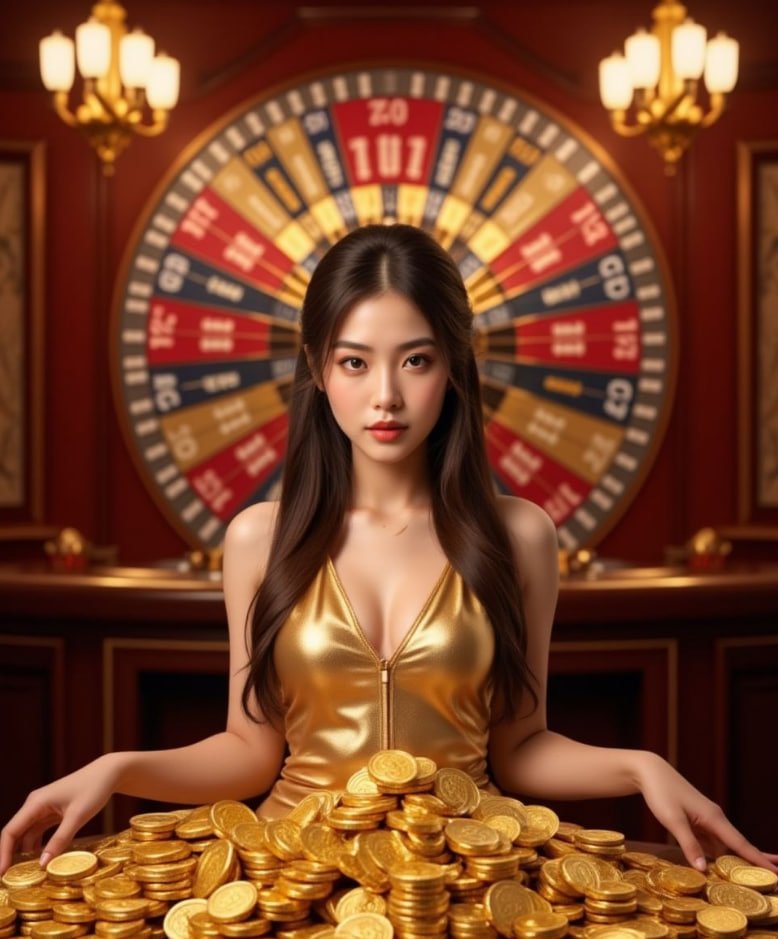 Antarmuka permainan Red Tiger dengan dealer live di studio grandroyal188